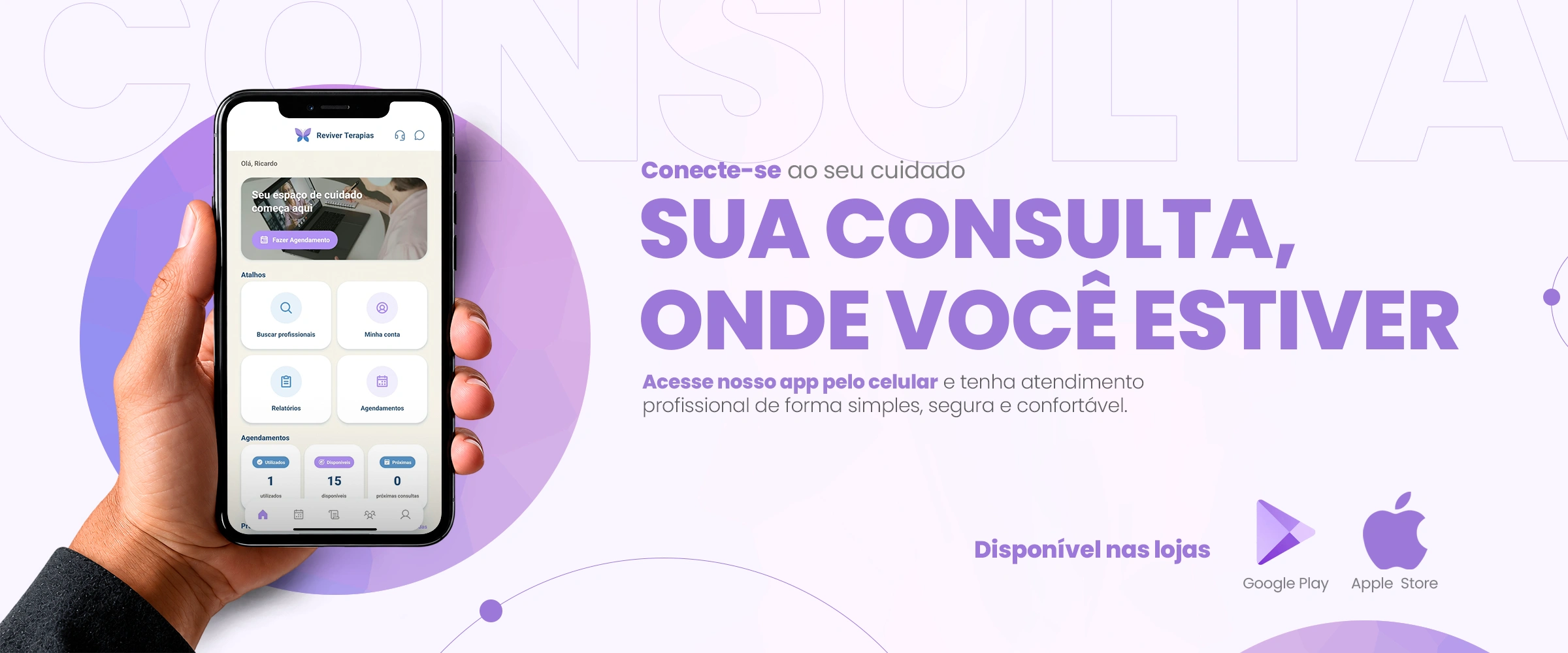 Nosso aplicativo — saúde mental na palma da mão